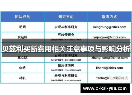 贝兹利买断费用相关注意事项与影响分析